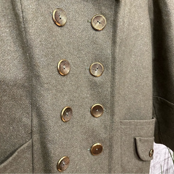 Vintage Roaman’s Women’s Long Heavy‎ Warm Peacoat Trench Wool* - Picture 2 of 8